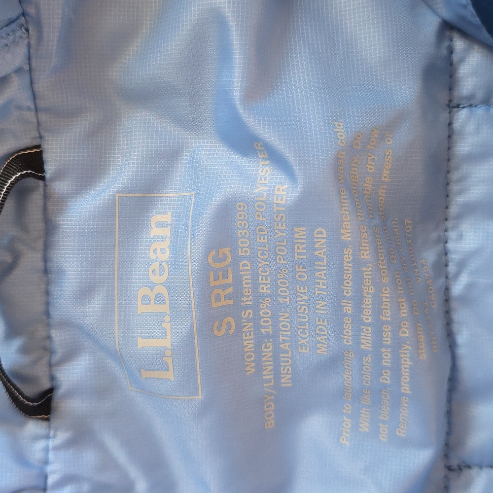 LL Bean Packaway Water Resistant Hooded Jacket Size Small - Picture 8 of 11